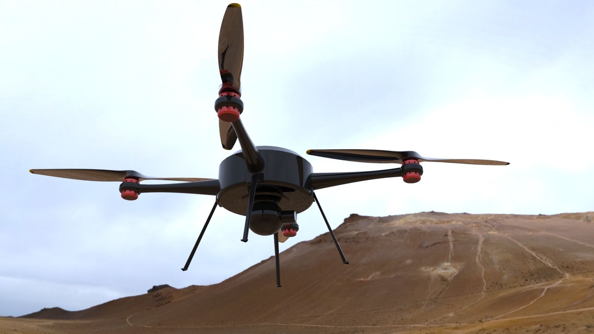 Unmanned Aerial Vehicle Free 3D model_1