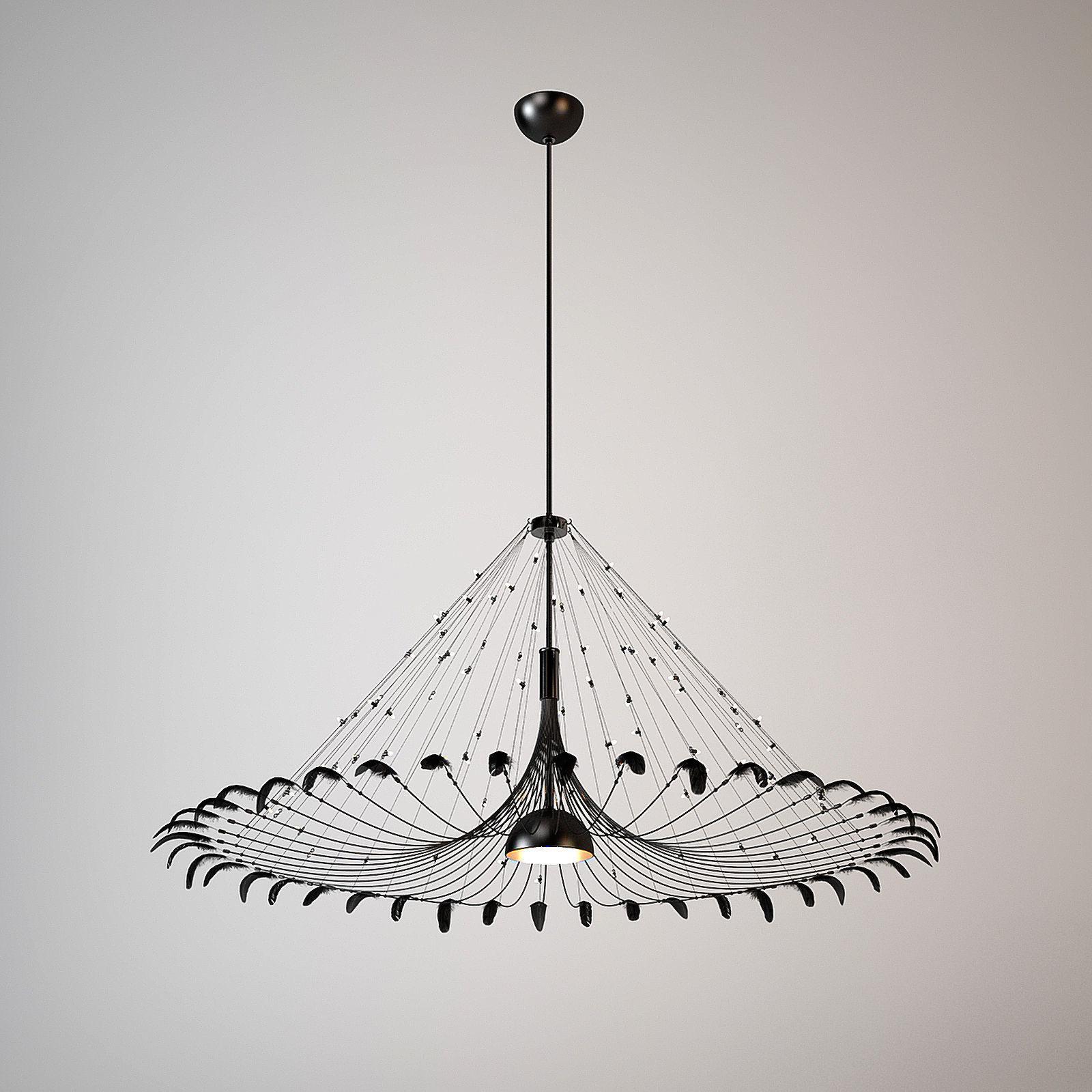 Chandelier Quasar Bird 3D model_1