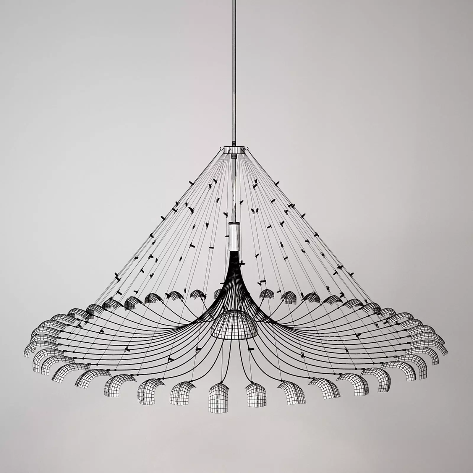 Chandelier Quasar Bird 3D model_0