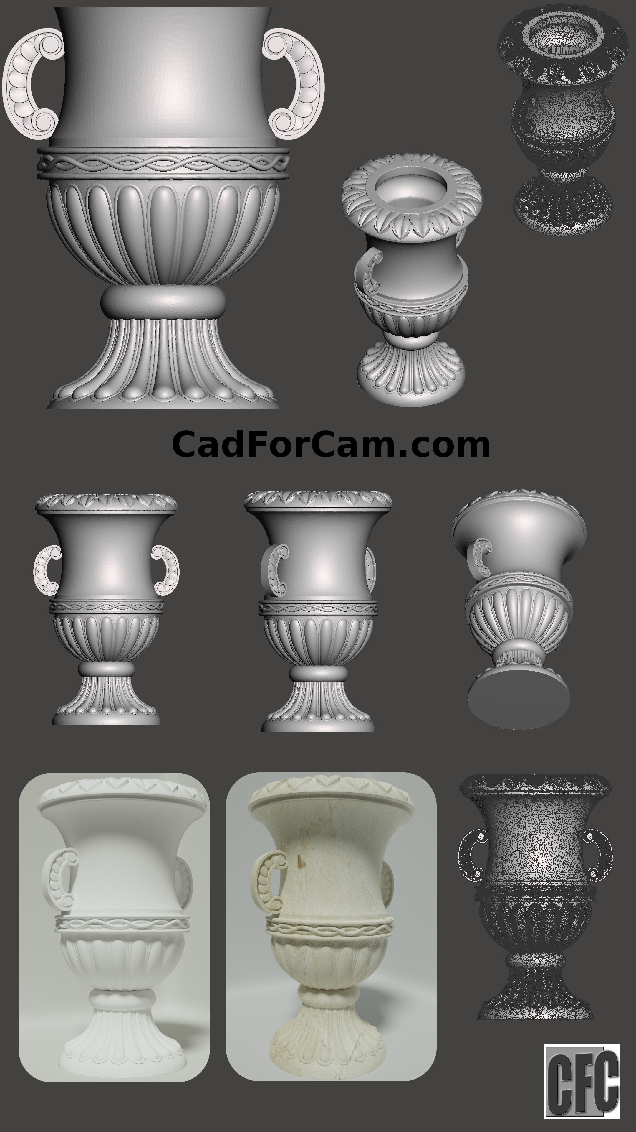 WoodCarving detail - 3d model for CNC - WCCFC0S 3D model_15