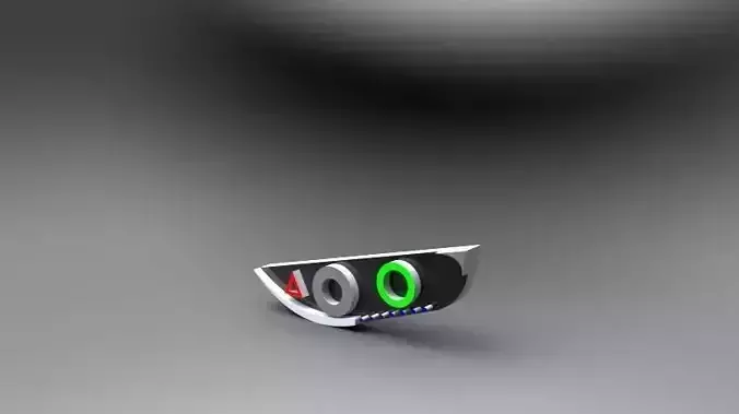 stylish car Headlight Free 3D model