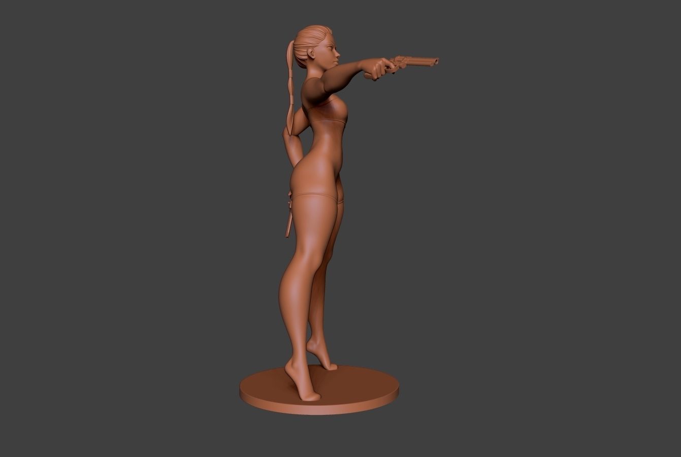 Woman Gun 3D print model_5