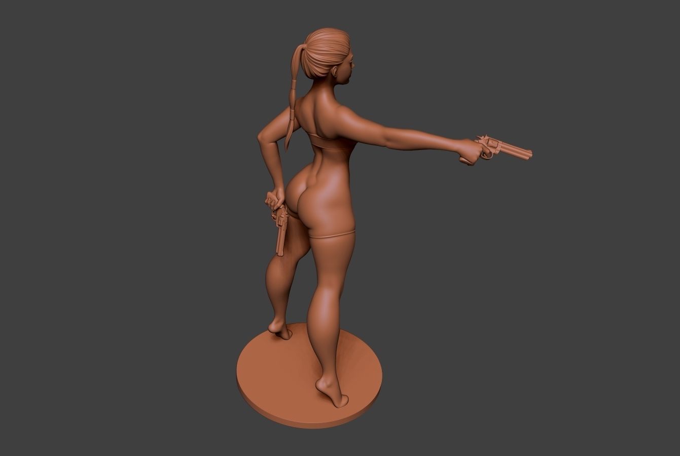Woman Gun 3D print model_13