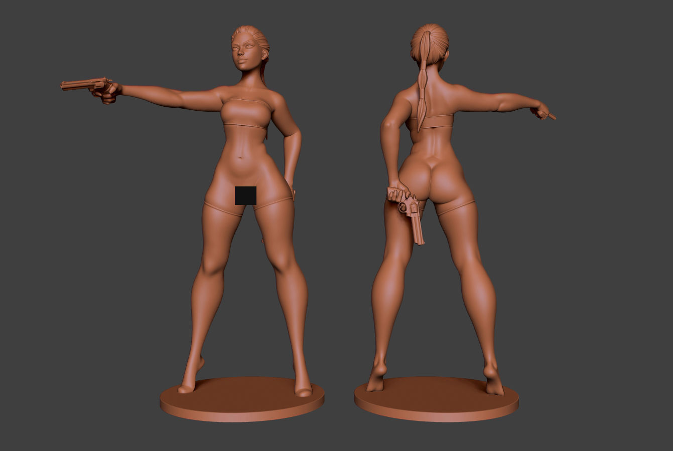 Woman Gun 3D print model_1