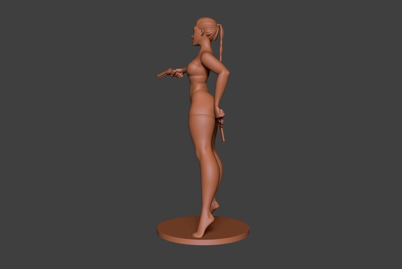 Woman Gun 3D print model_3
