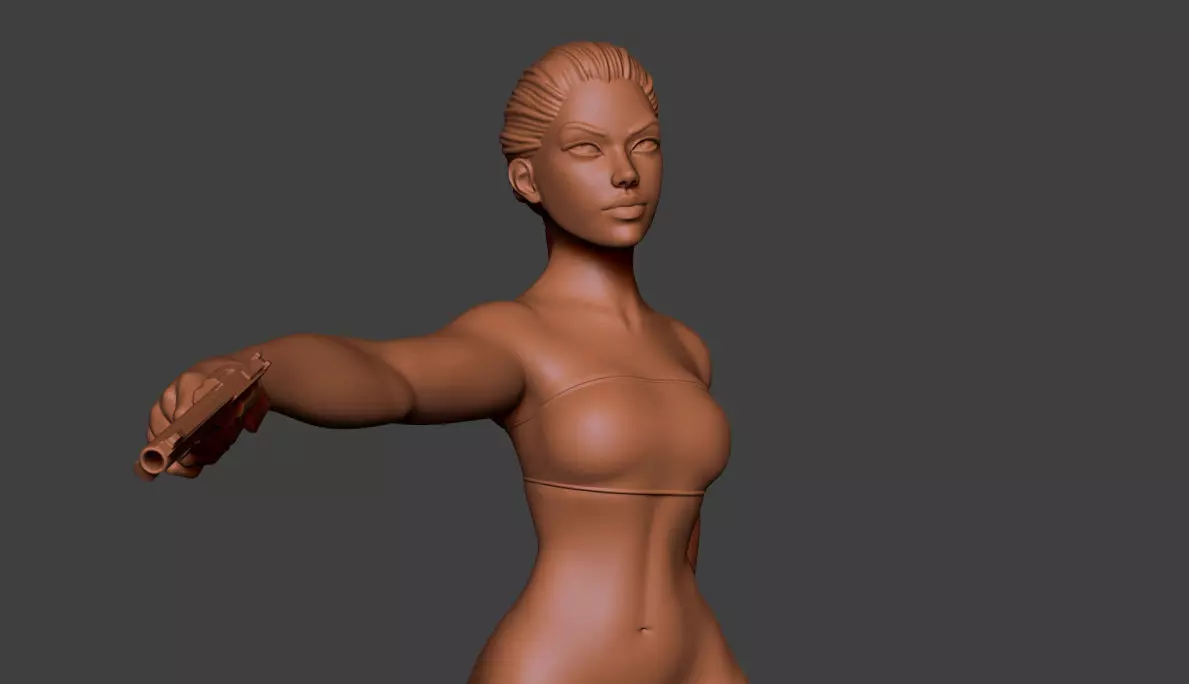 Woman Gun 3D print model_0
