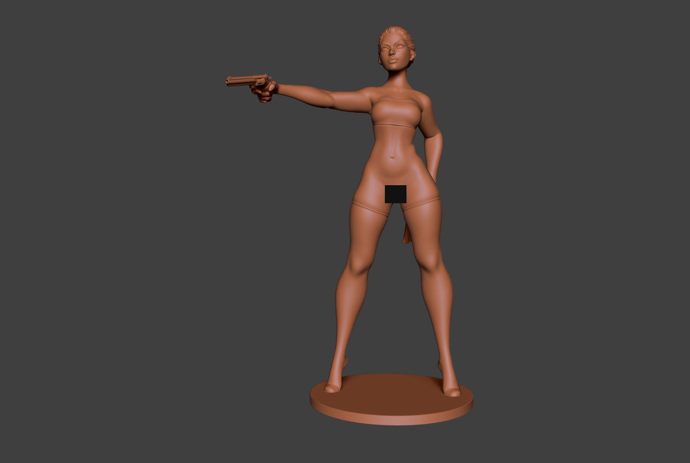 Woman Gun 3D print model_2