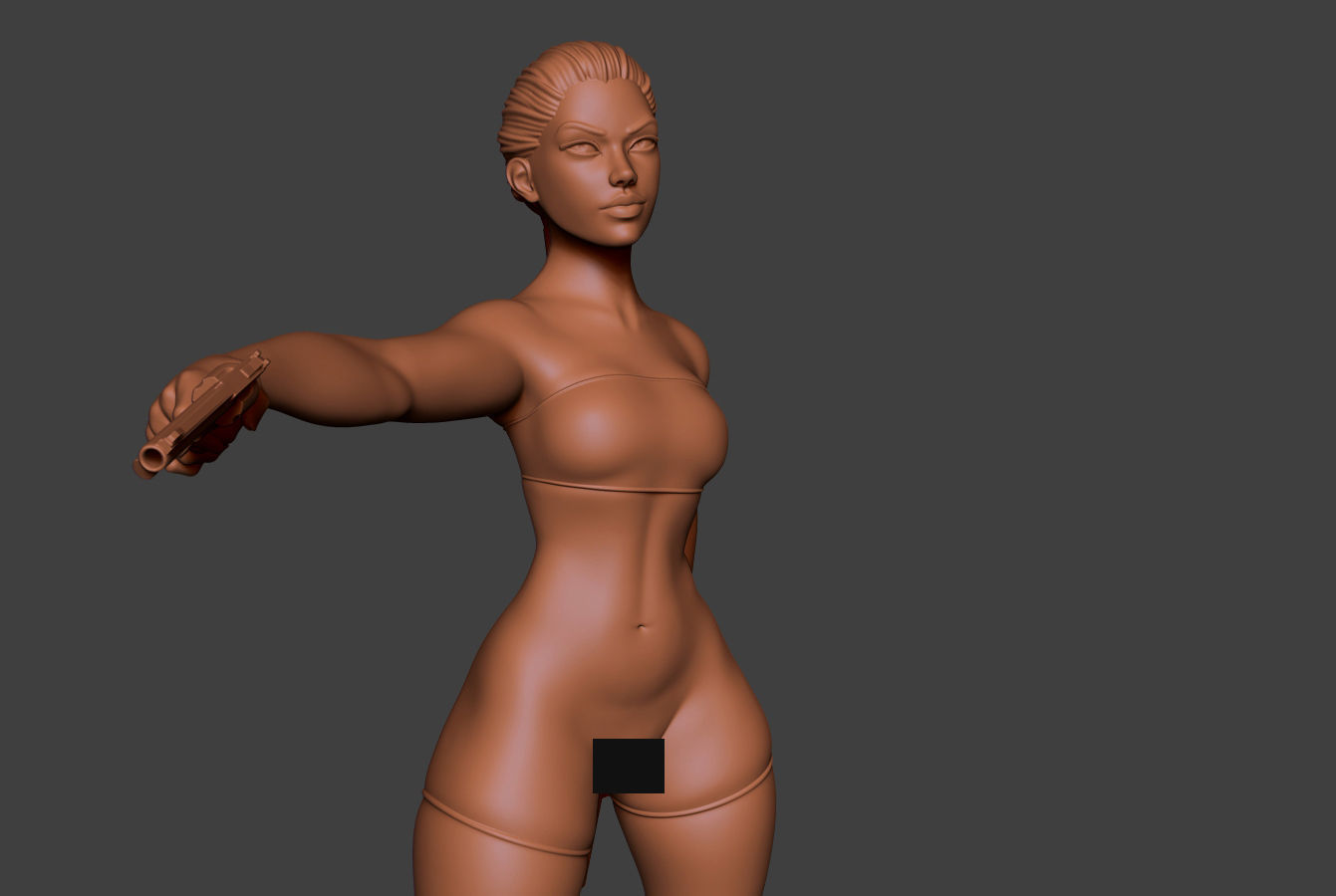 Woman Gun 3D print model_6