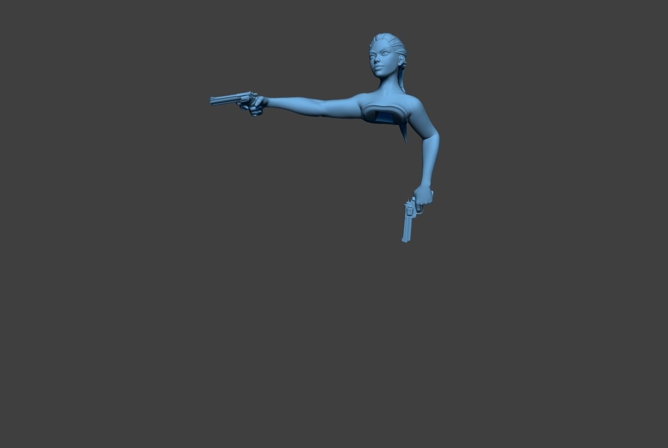 Woman Gun 3D print model_18