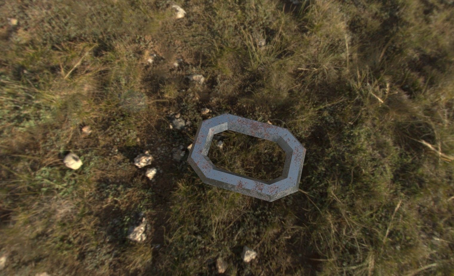 LOW POLY RUSTY CHAIN Low-poly 3D model_1