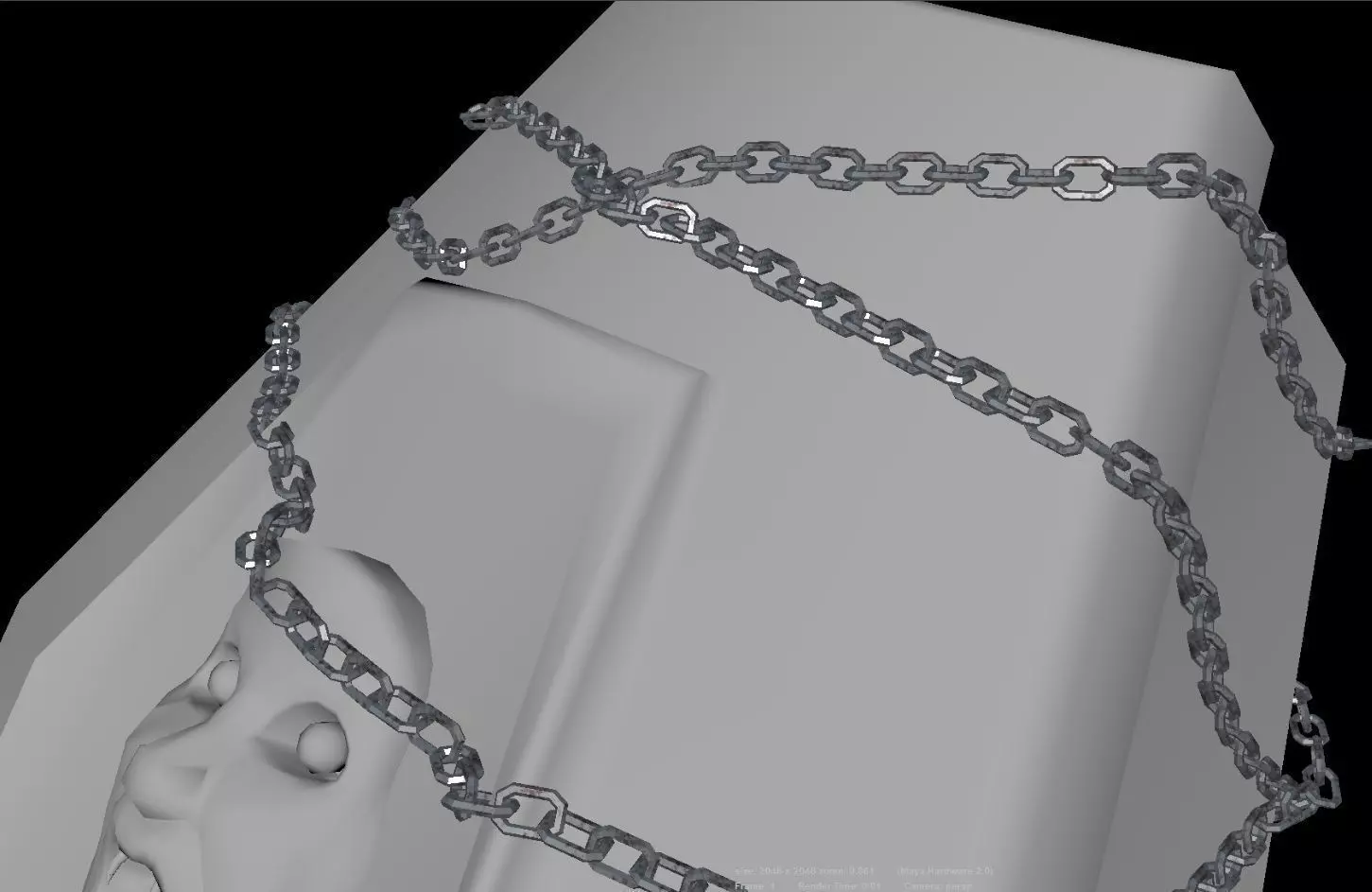 LOW POLY RUSTY CHAIN Low-poly 3D model_0