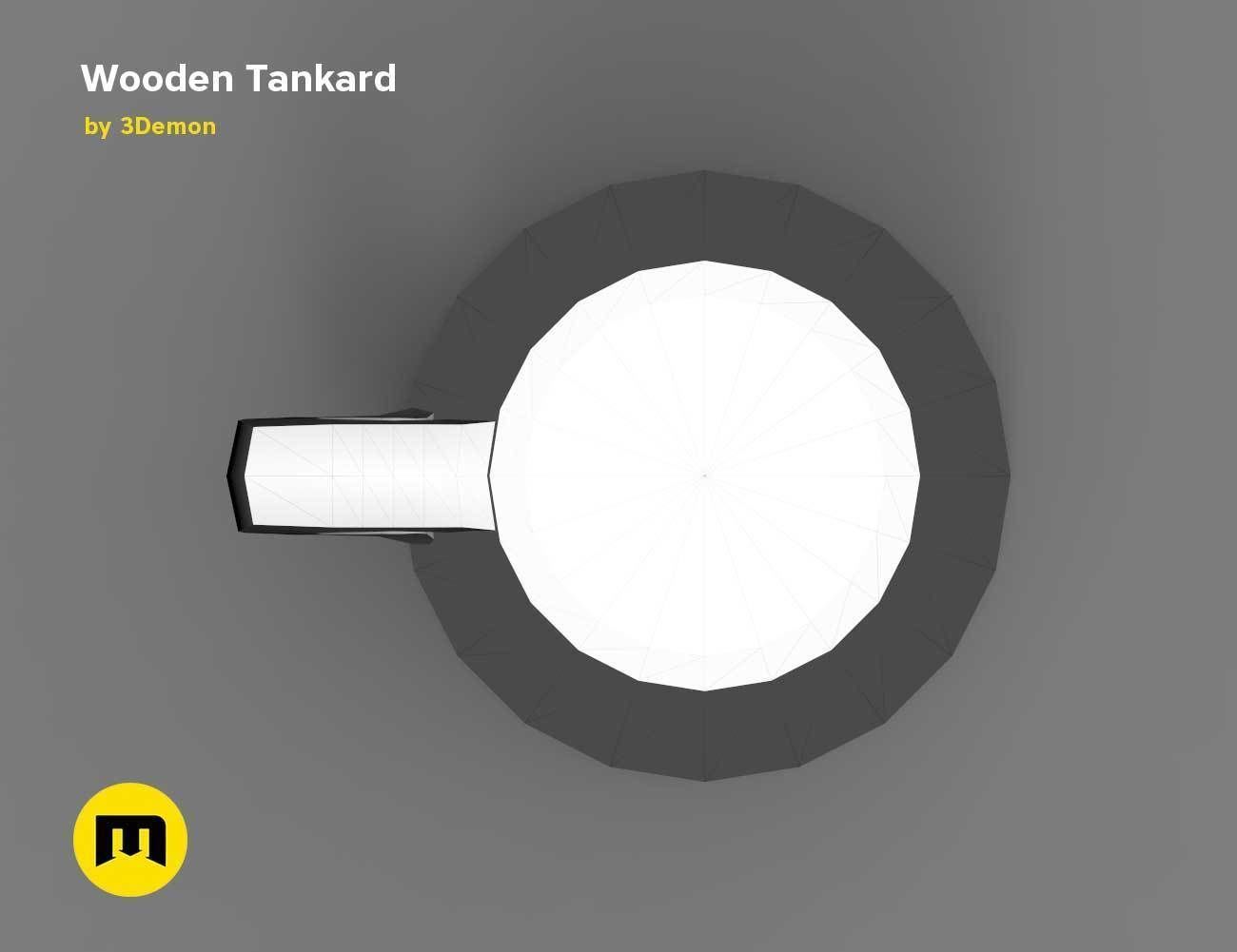 Wooden Historic Tankard Low-poly 3D model_20