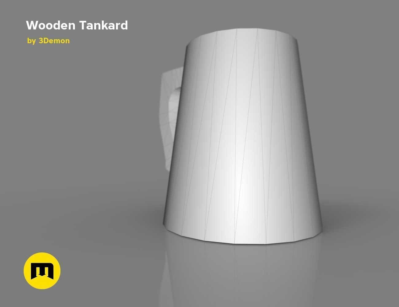 Wooden Historic Tankard Low-poly 3D model_18