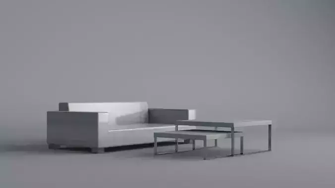Couch and Small Tables Set
