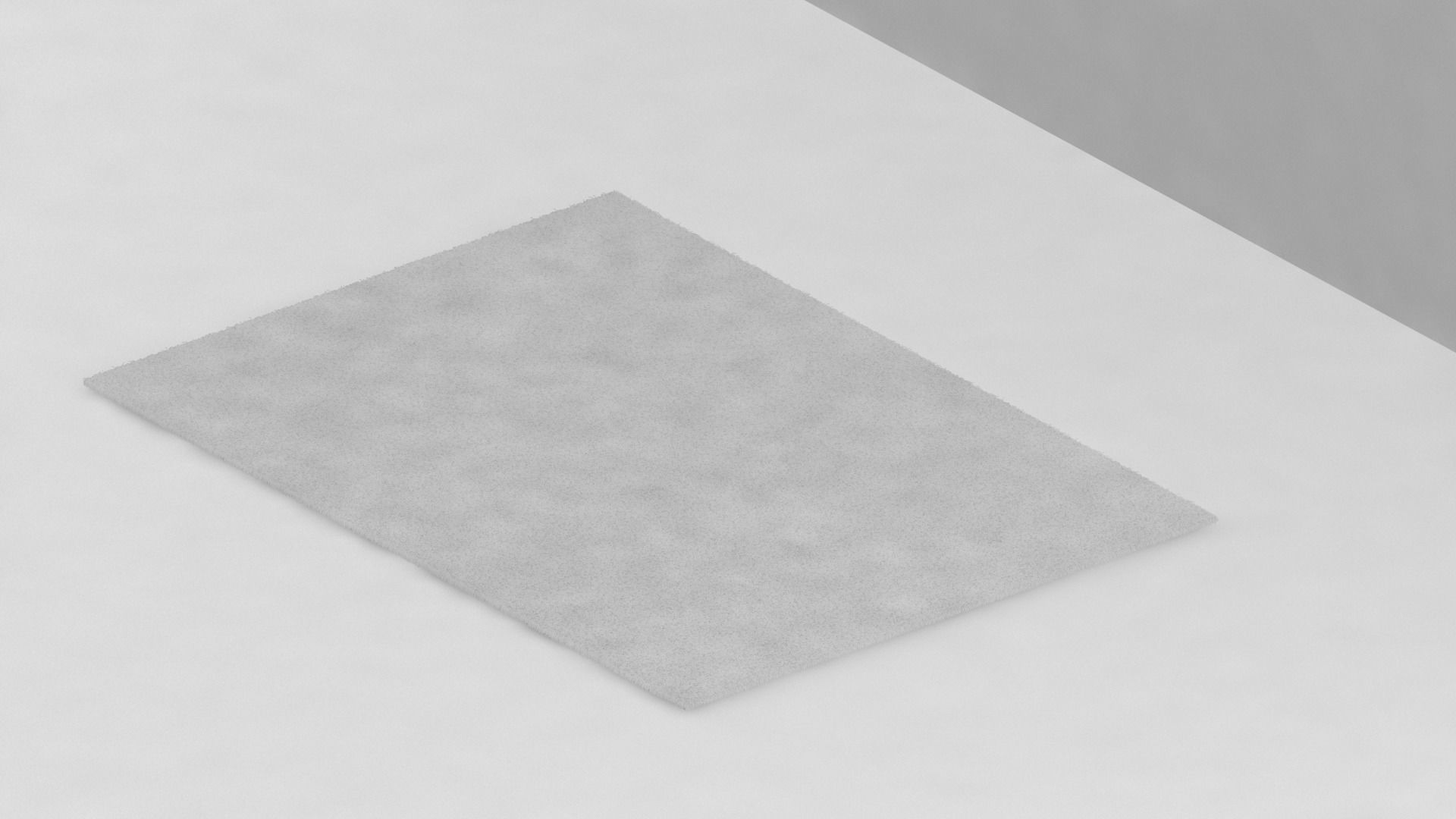 Carpet piece of paper Low-poly 3D model_1