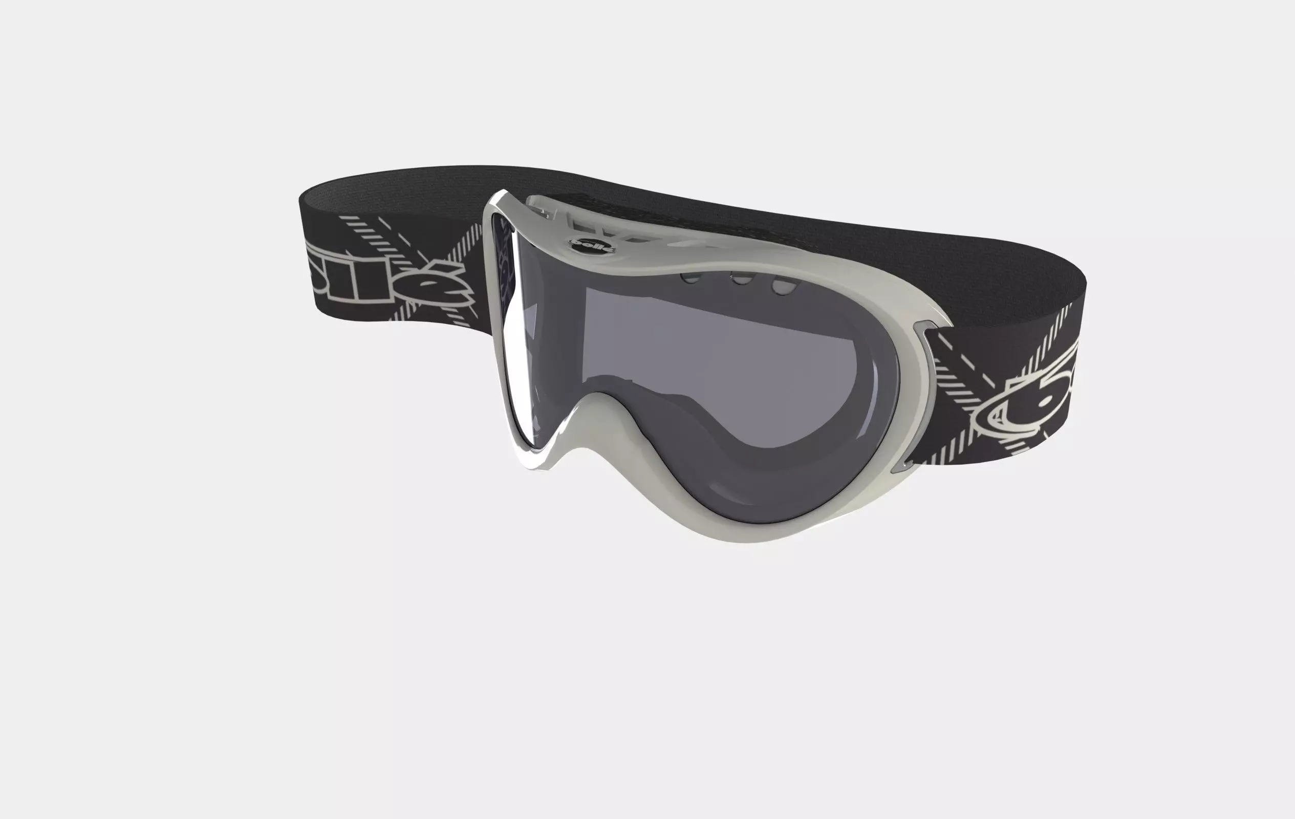 snow goggle  ski mask 3D model_0