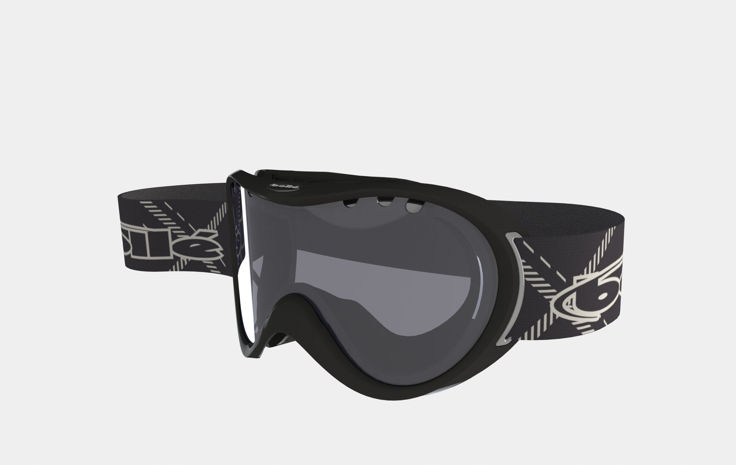 snow goggle  ski mask 3D model_4