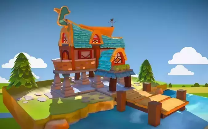 Cartoon House stylized 