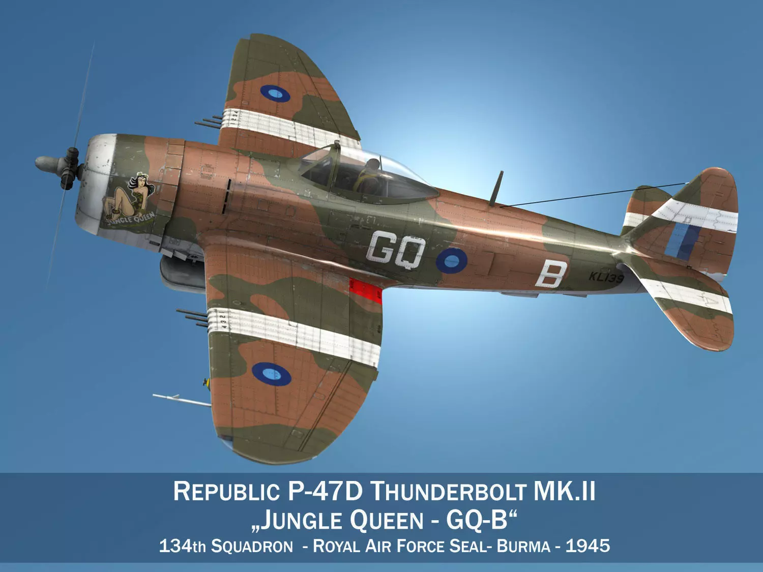 Republic P-47D Thunderbolt MK II - Jungle Queen 3D model