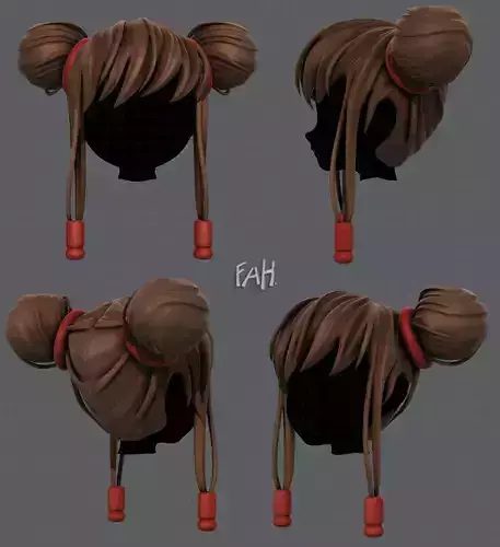3D Hair style for girl V29