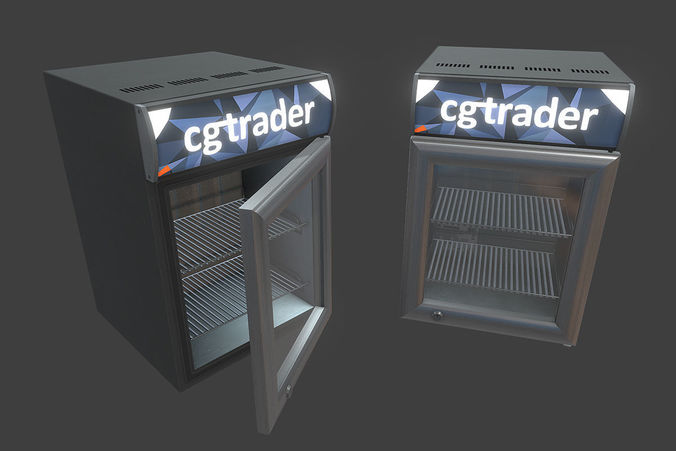 Small Fridge Low-poly 3D model