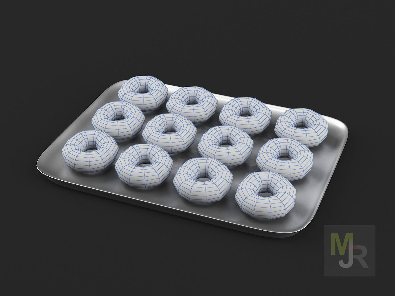 Donuts Pack 1 Low-poly 3D model_16