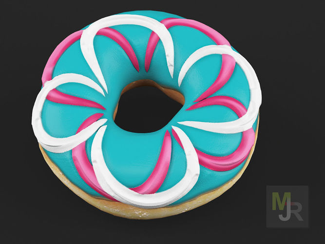 Donuts Pack 1 Low-poly 3D model 4