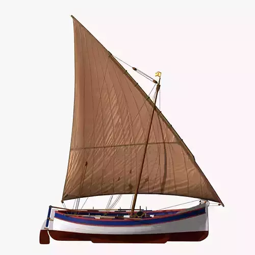 Shells Fishing Sailing Boat 