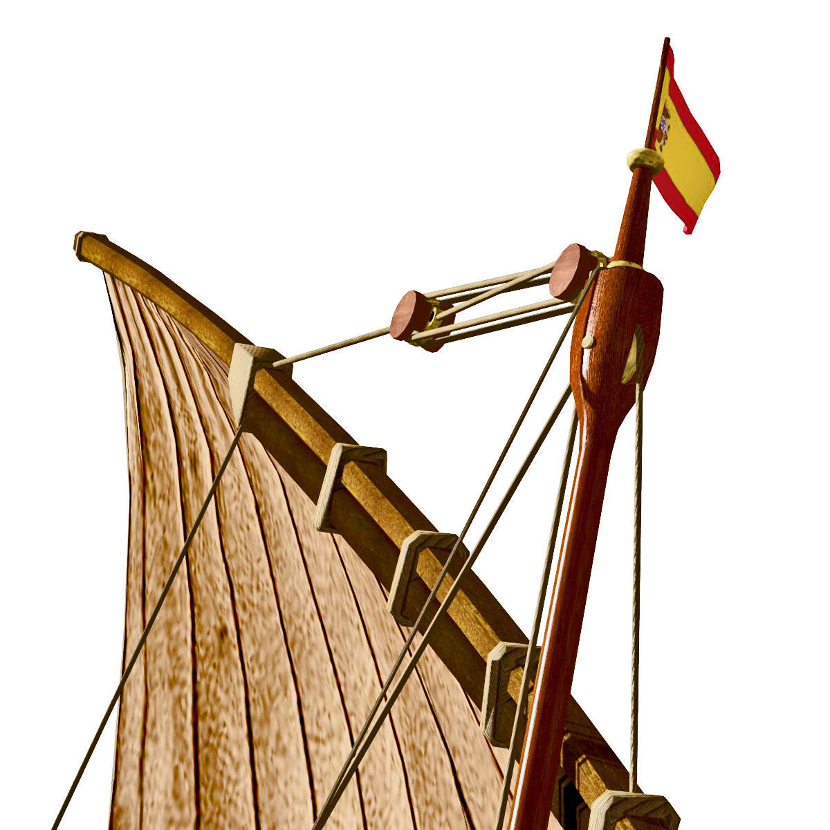 Shells Fishing Sailing Boat  Low-poly 3D model_22