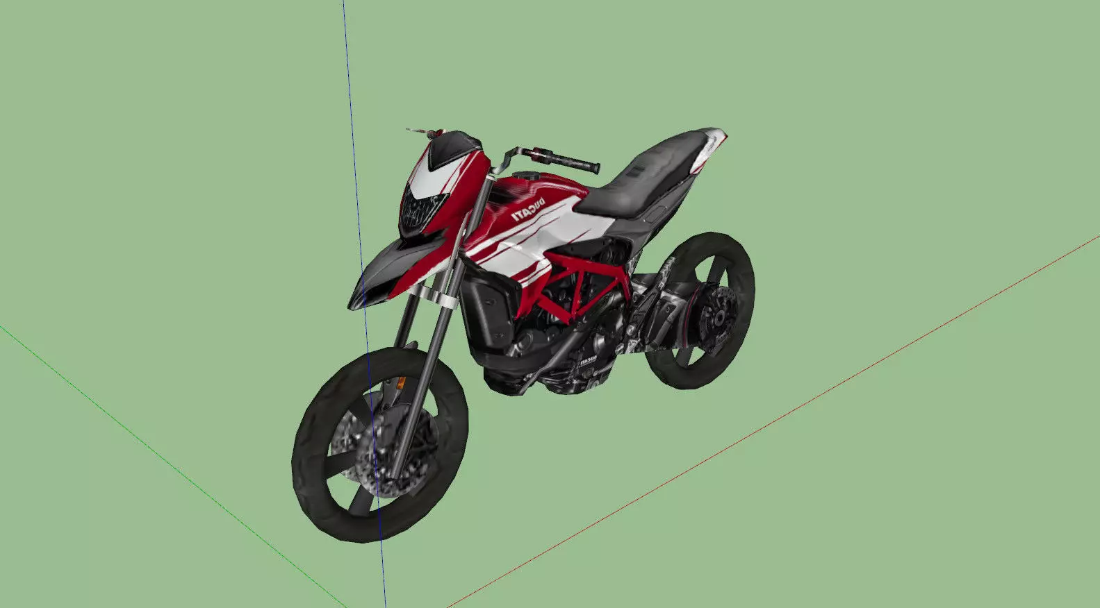 Ducati Hypermotard 939 SP Low-poly 3D model