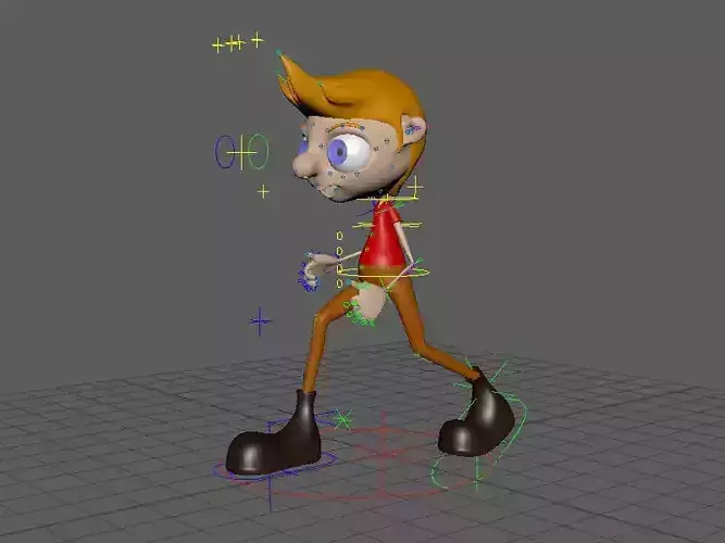 Rigged Character Low-poly 3D model