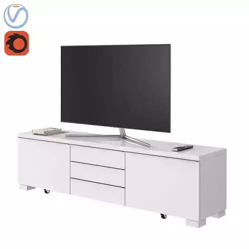 Mostorp tv stand with drawers 3D model
