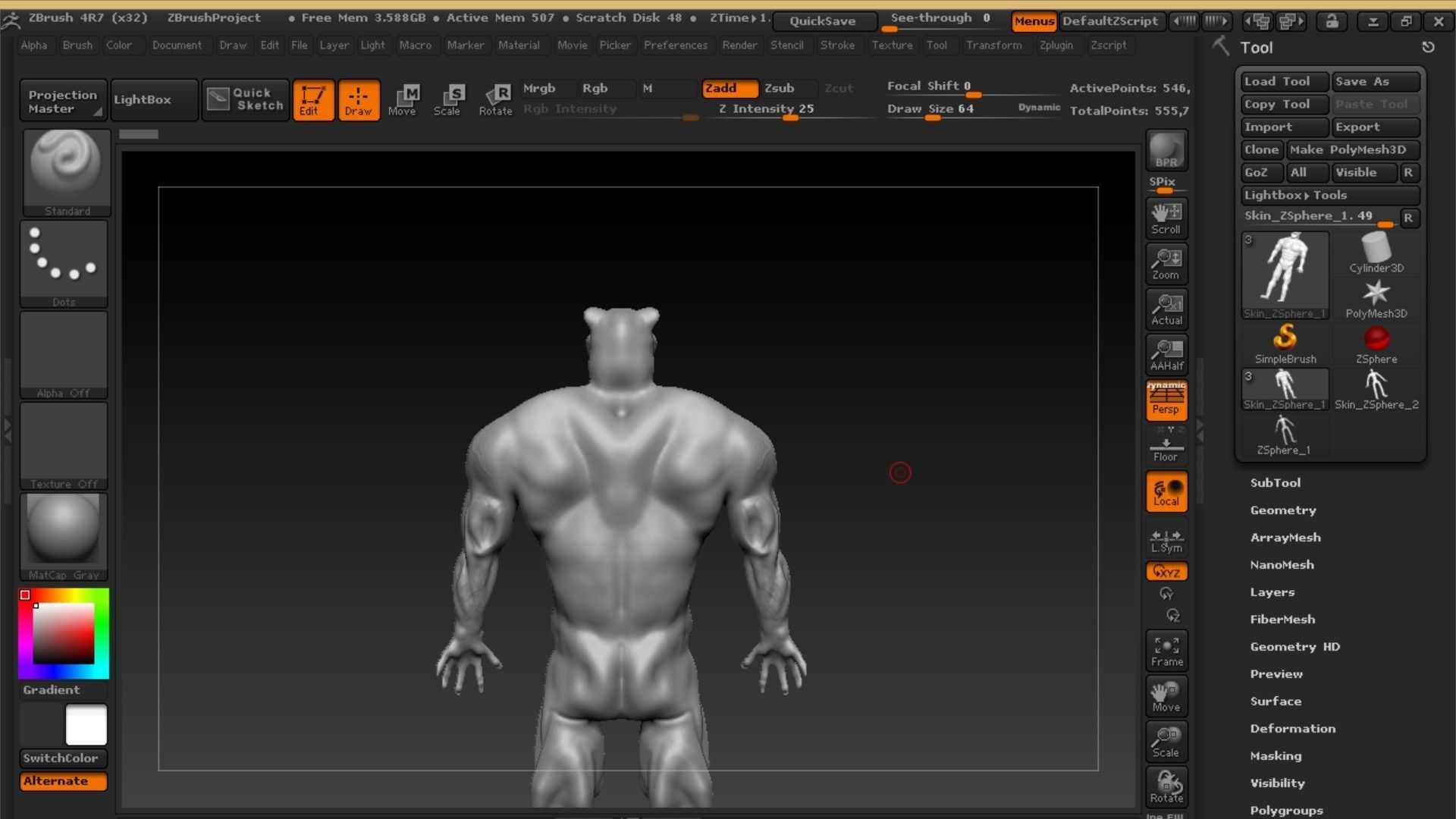 A creature body 3D model_1