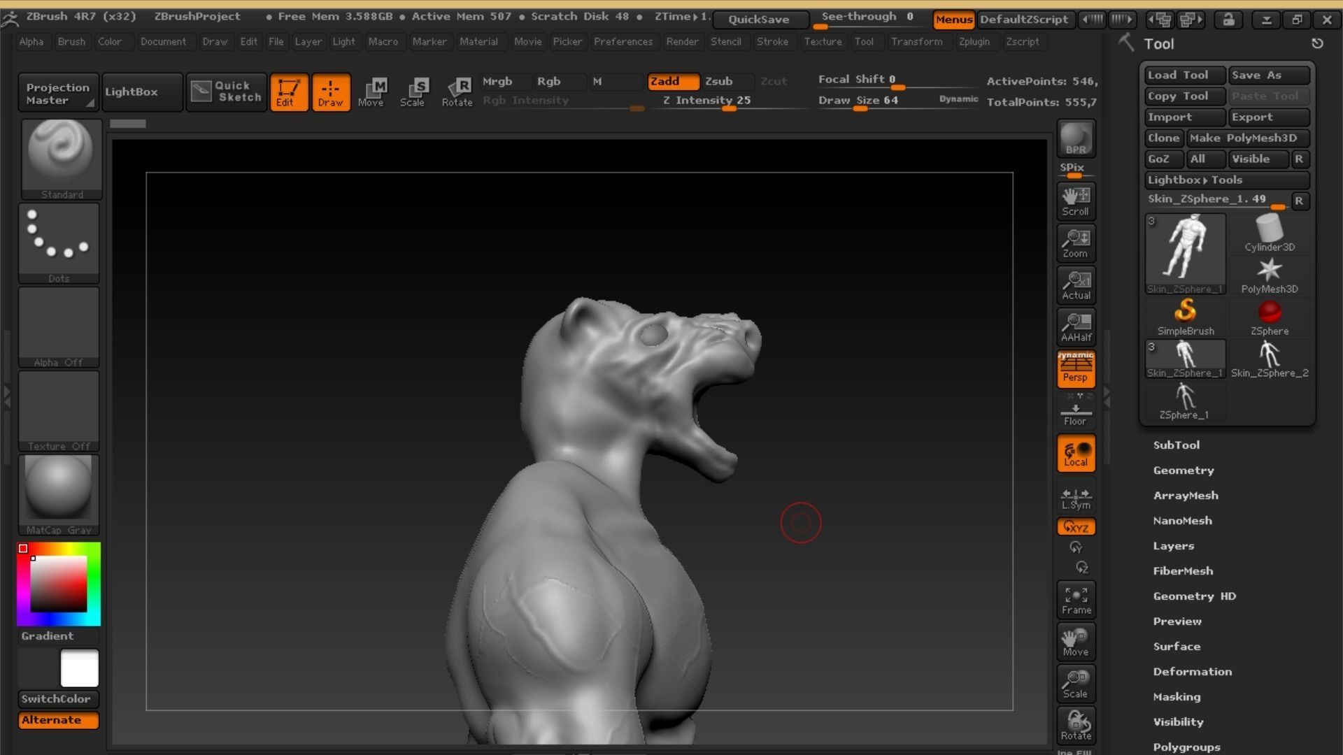 A creature body 3D model_6