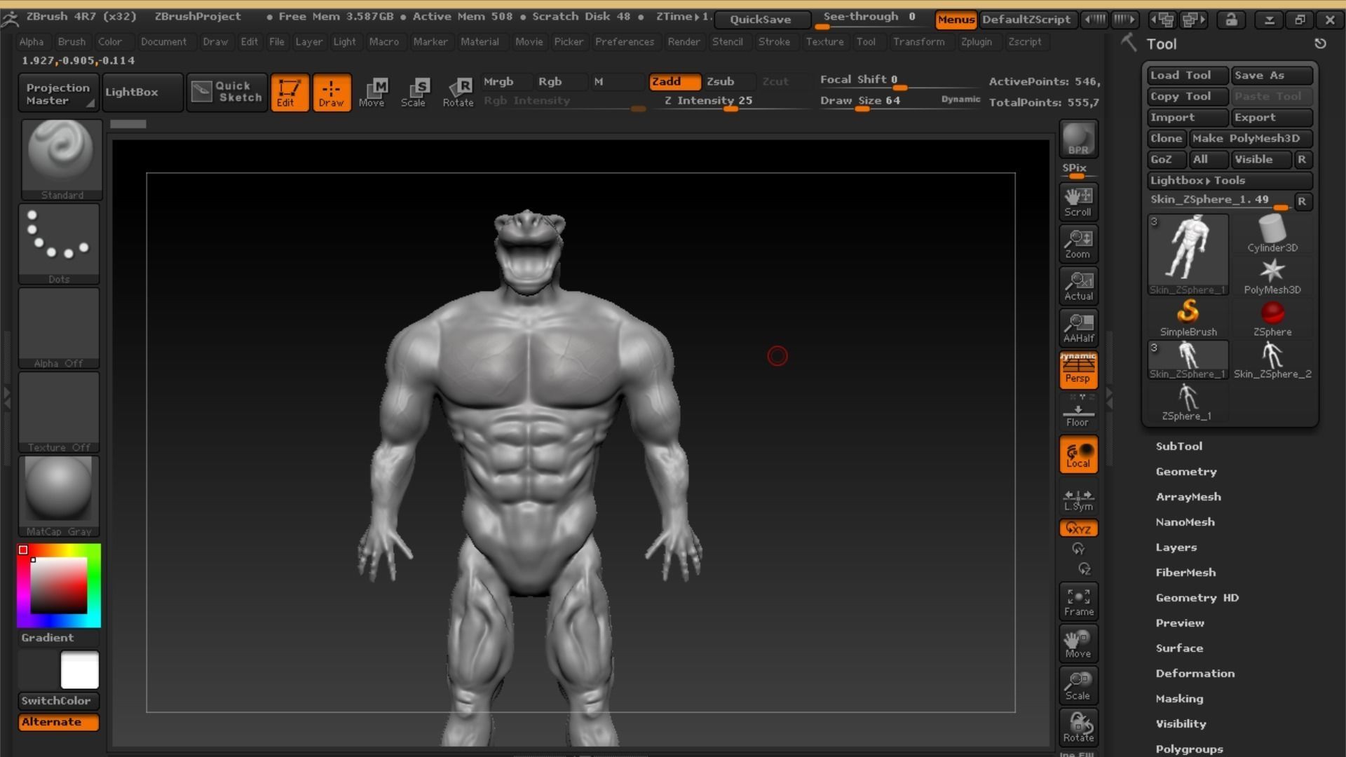 A creature body 3D model_2