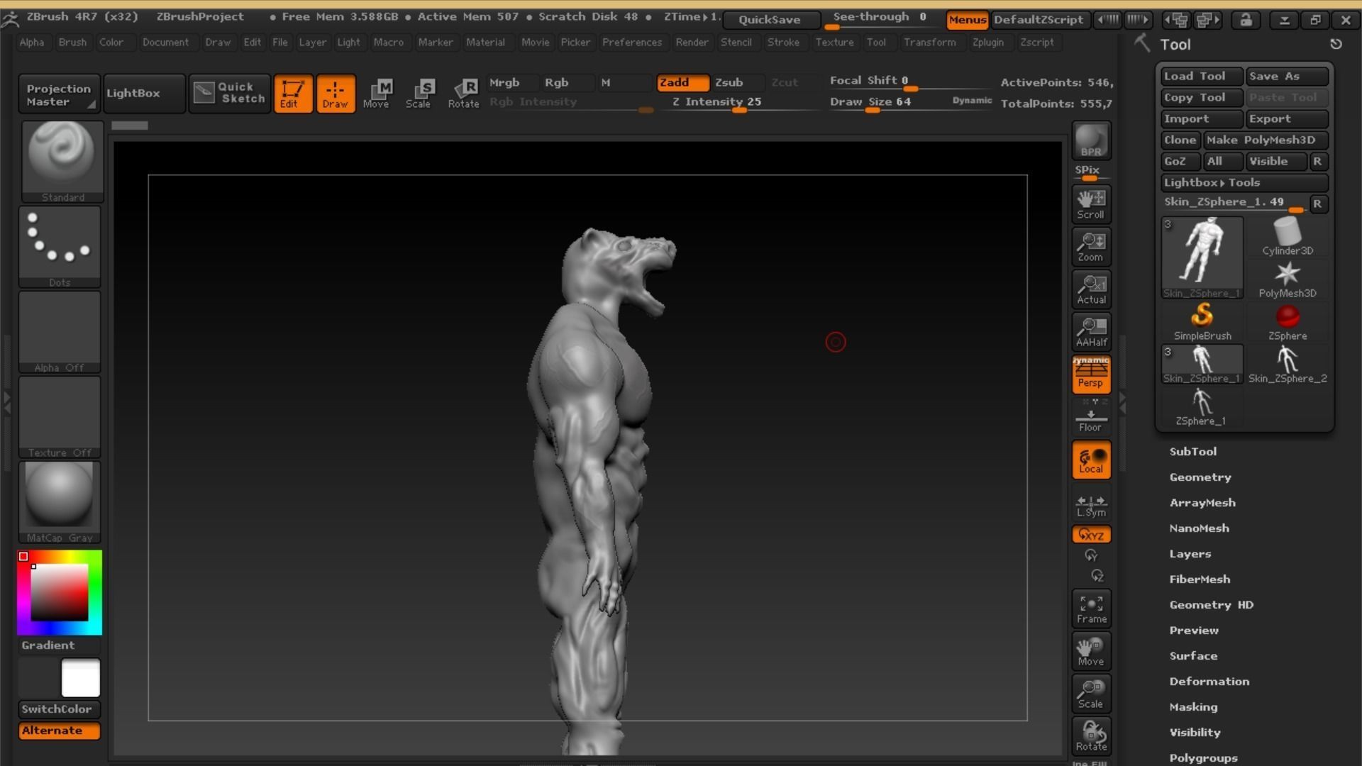 A creature body 3D model_3