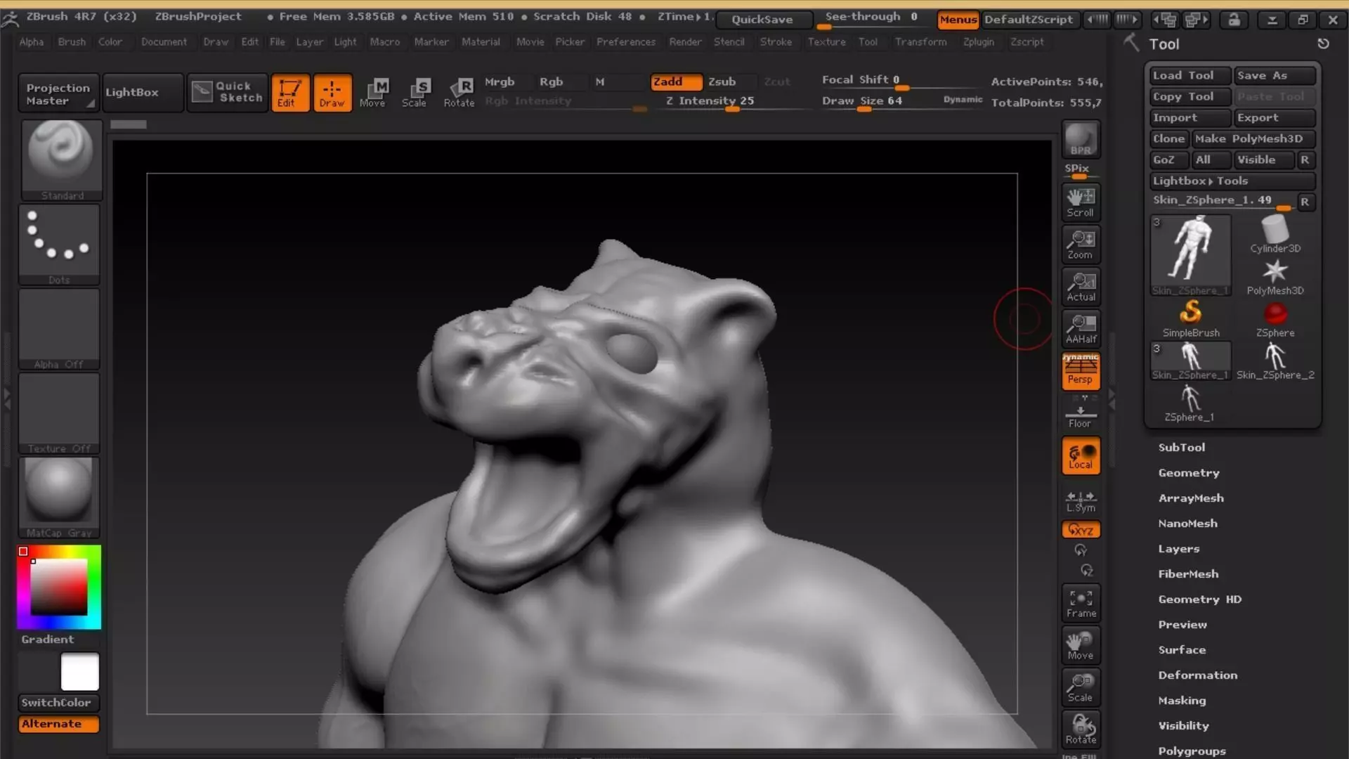 A creature body 3D model_0