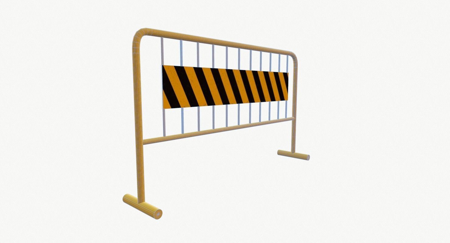 Roadblock 04 Low-poly 3D model_3