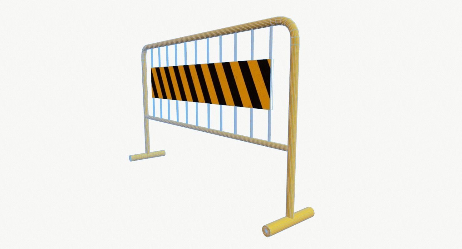 Roadblock 04 Low-poly 3D model_6