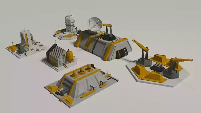 Futuristic Buildings Set