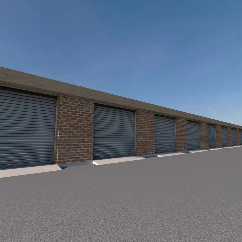 Garages 01 Low-poly 3D model_0