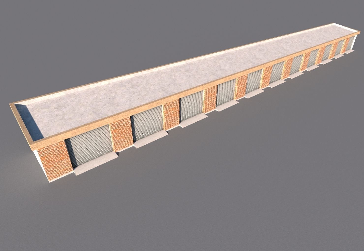 Garages 01 Low-poly 3D model_1