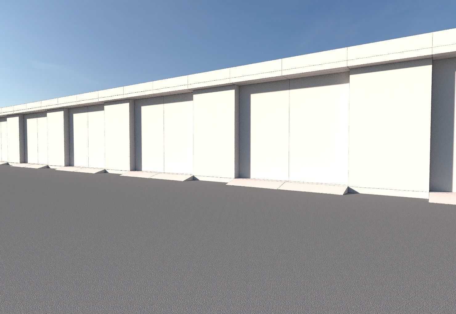 Garages 01 Low-poly 3D model_3