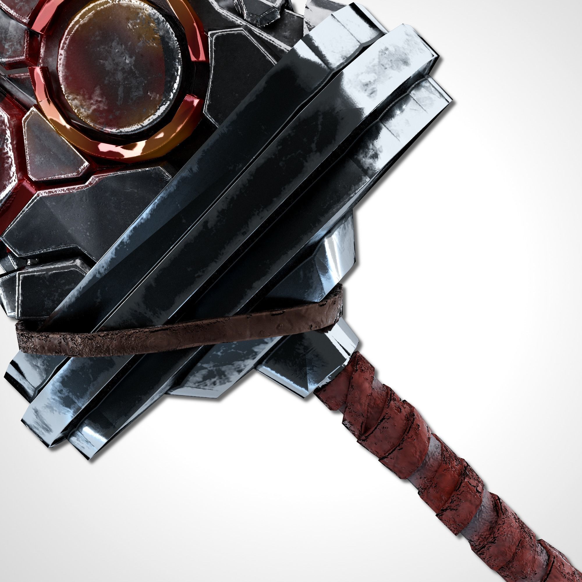 Heavy Full Metal Sword - Remake Low-poly 3D model_13