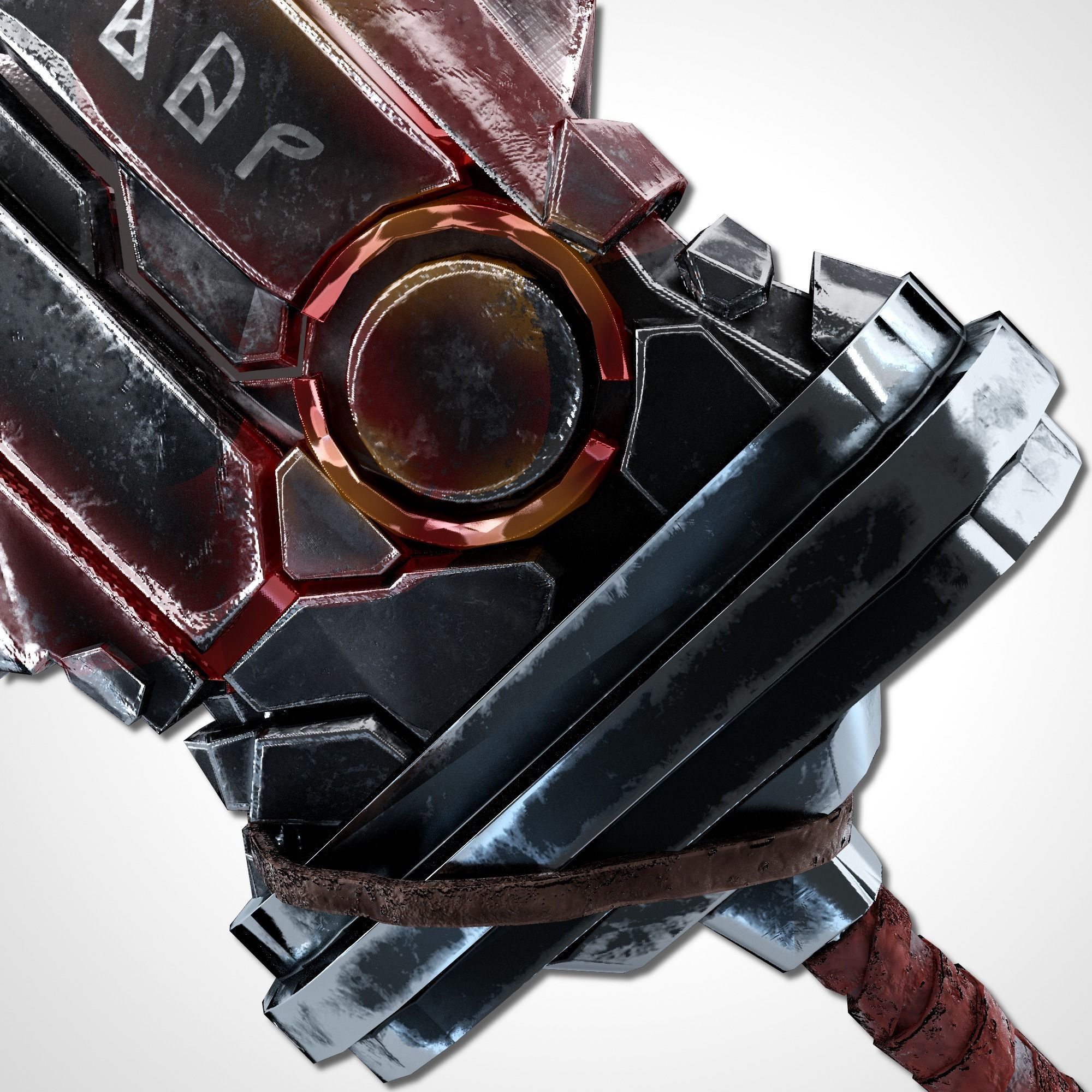 Heavy Full Metal Sword - Remake Low-poly 3D model_11