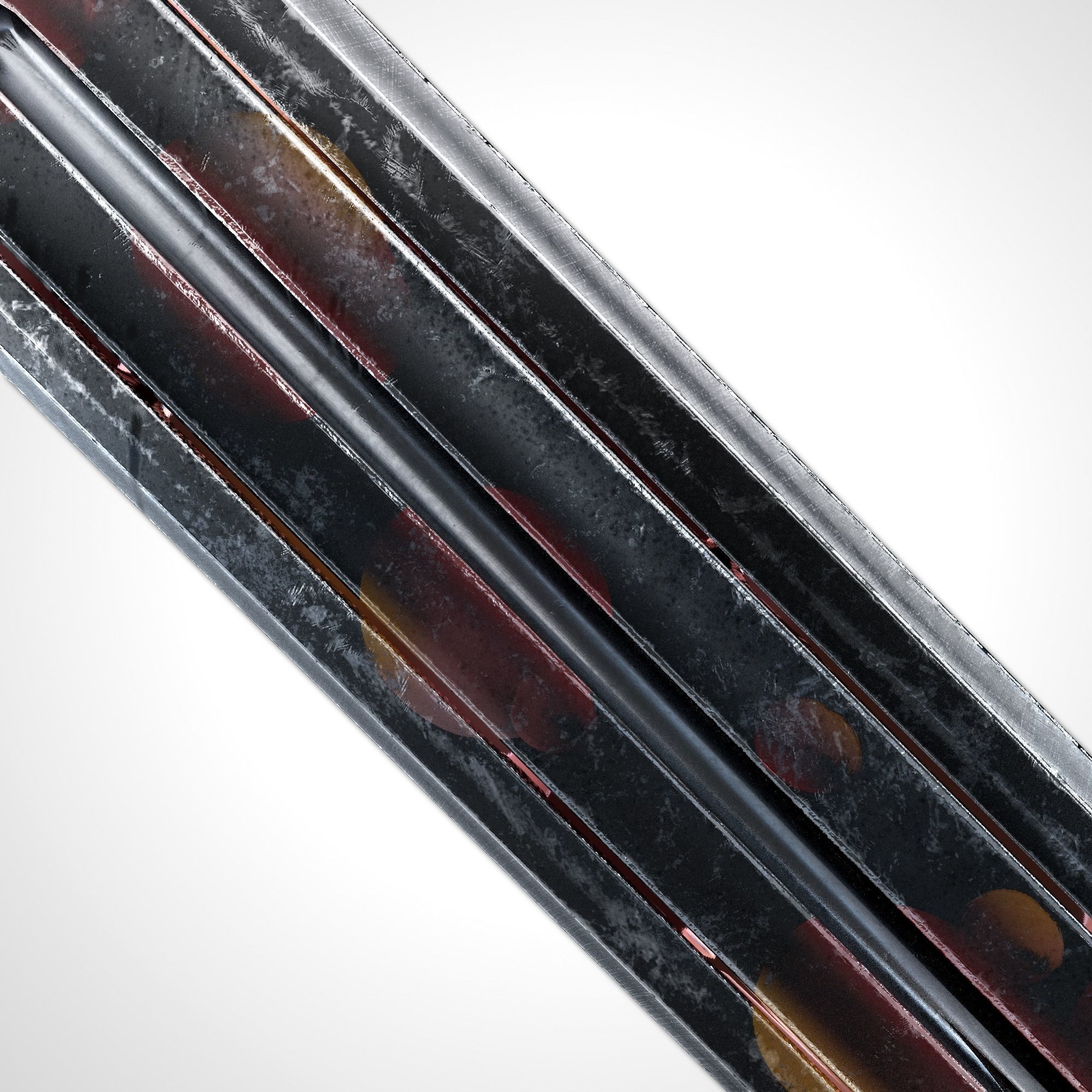 Heavy Full Metal Sword - Remake Low-poly 3D model_9