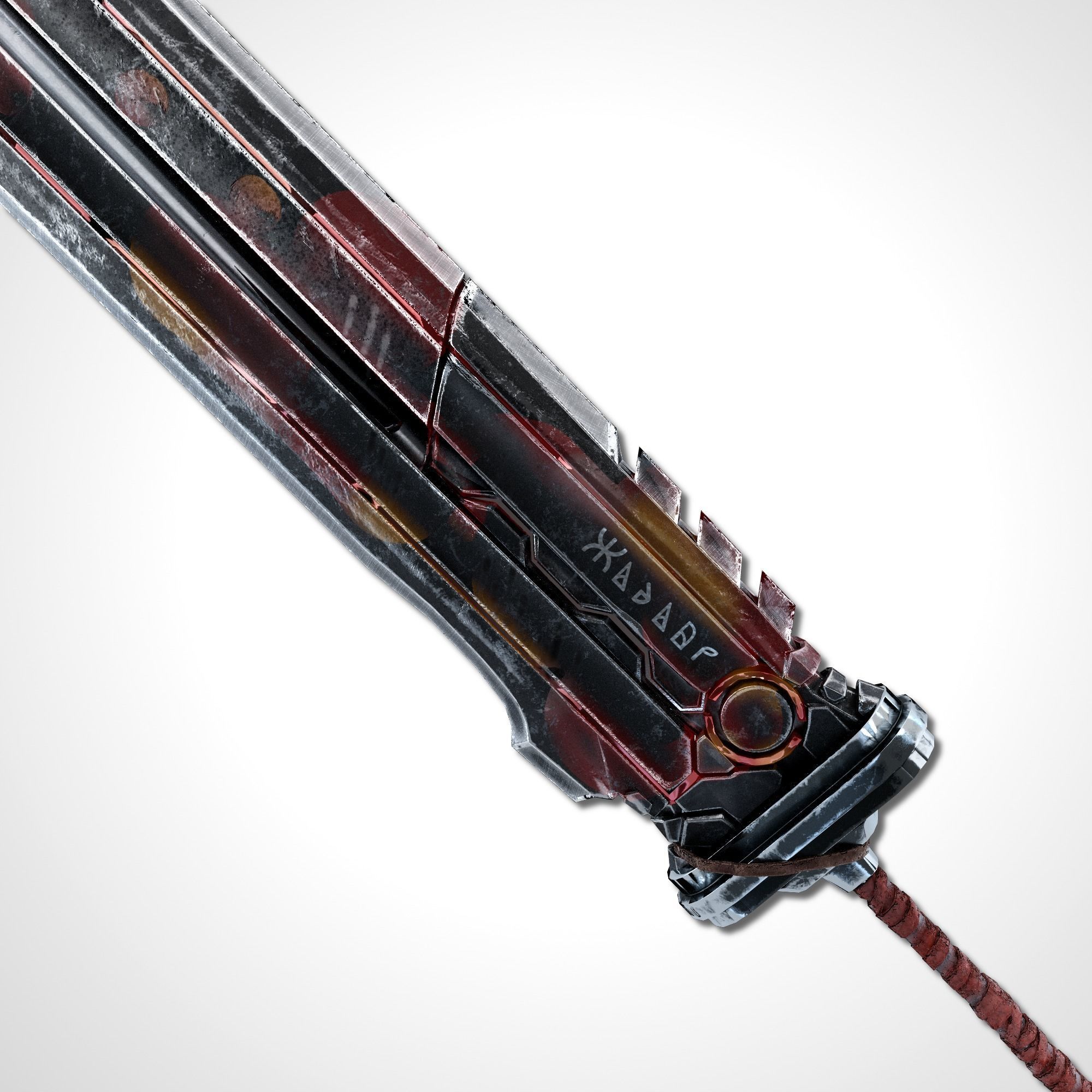 Heavy Full Metal Sword - Remake Low-poly 3D model_2