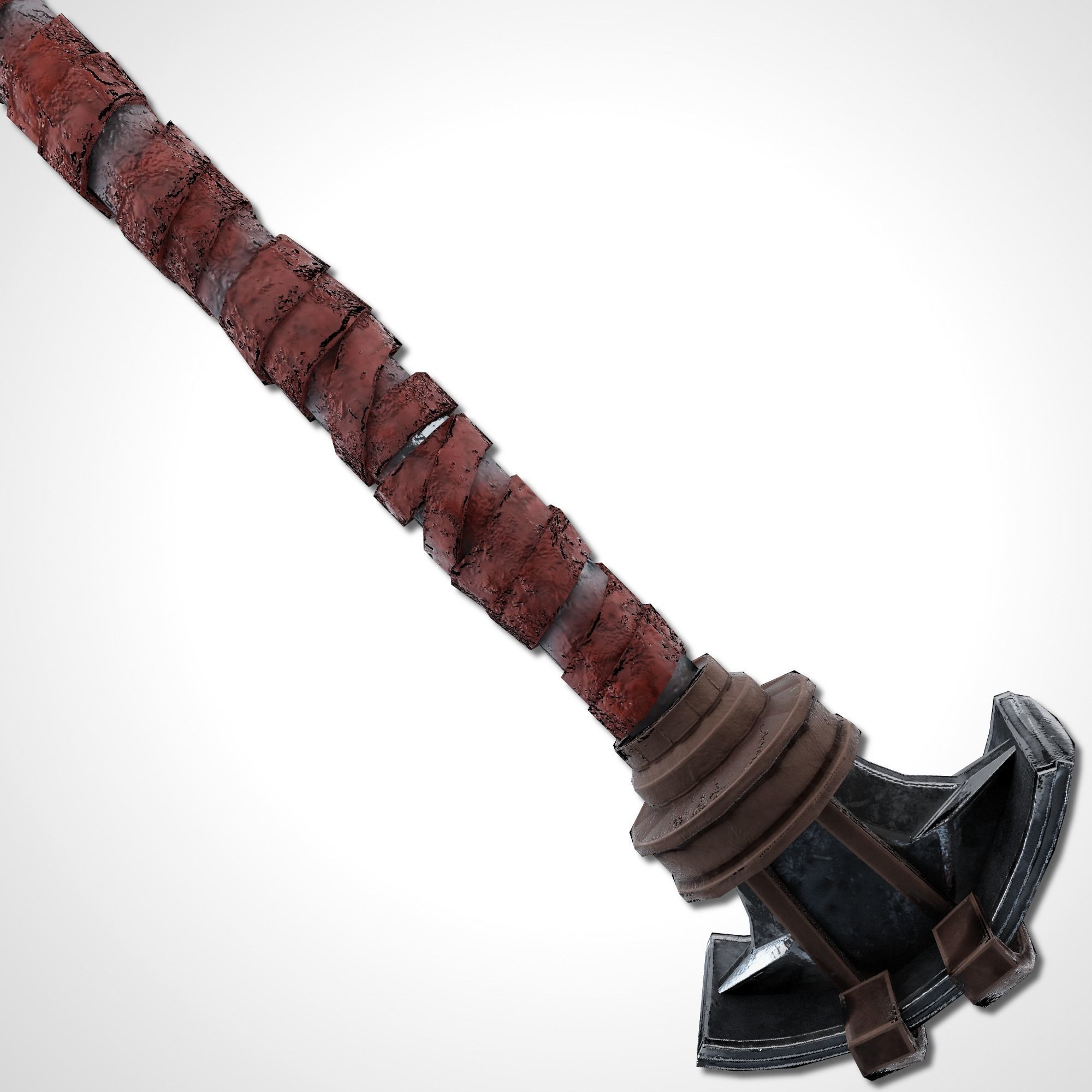 Heavy Full Metal Sword - Remake Low-poly 3D model_10