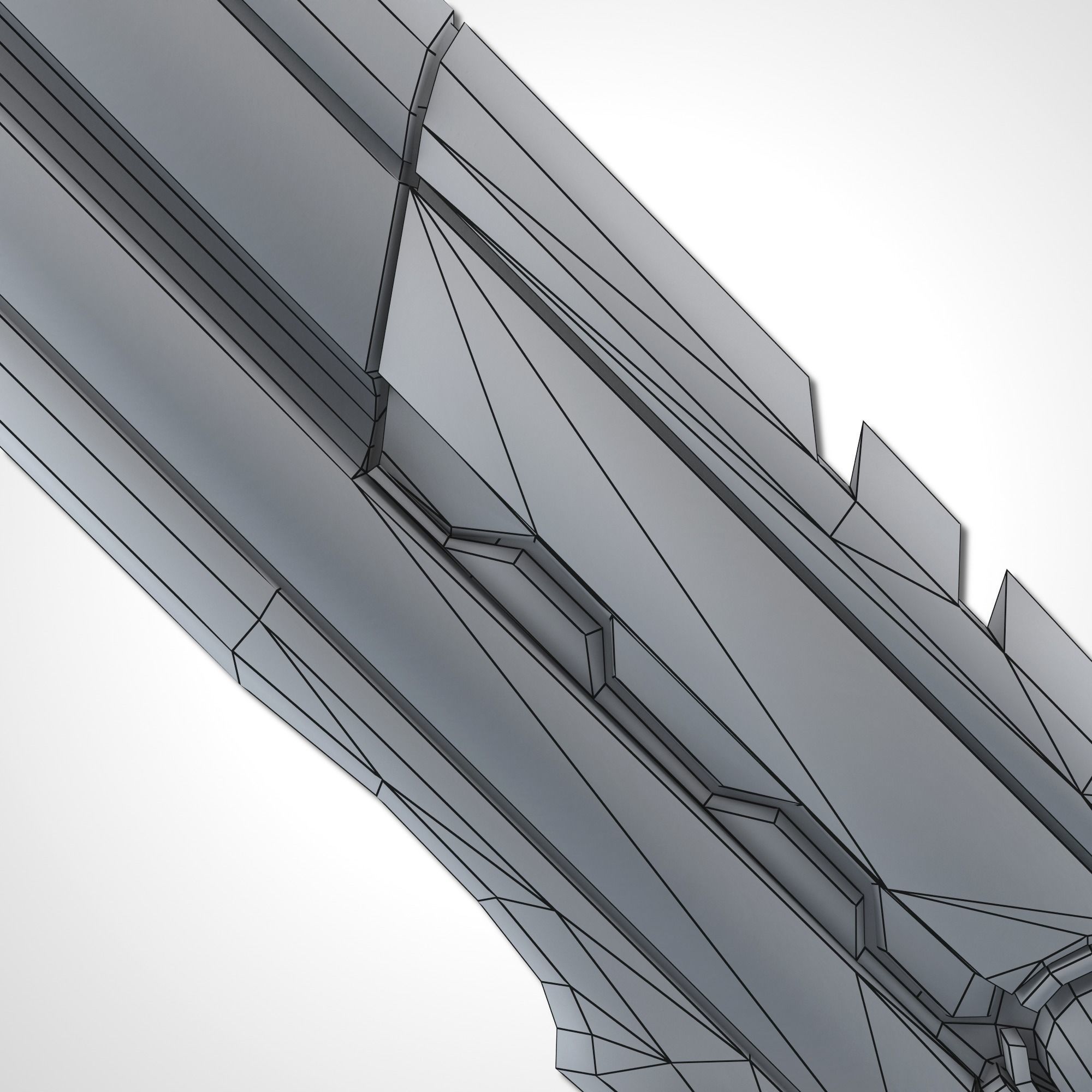 Heavy Full Metal Sword - Remake Low-poly 3D model_24