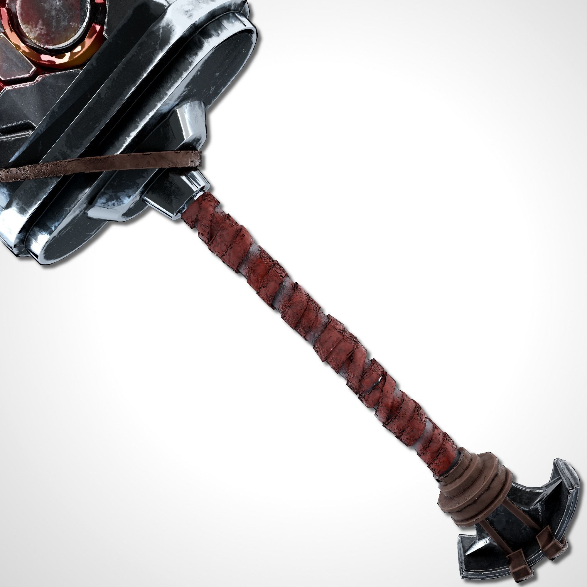 Heavy Full Metal Sword - Remake Low-poly 3D model_6